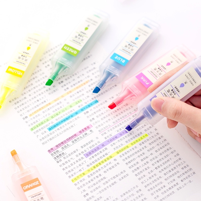 🖌ปากกาไฮไลต์ ปากกาเน้นข้อความยอดฮิต ปากกาสีสดใส เครื่องเขียนจดบันทึก💛💚💜💙💕 - รูปที่ 7