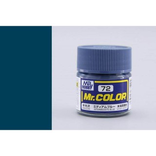 สีสูตรทินเนอร์ Mr.Hobby สีกันเซ่ C72 Intermediate Blue Gloss 10ml