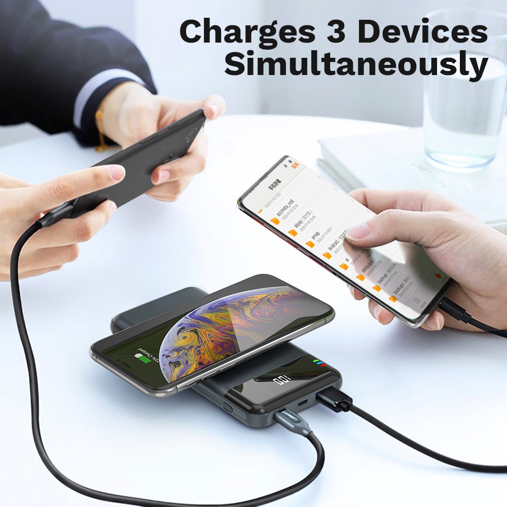 (พร้อมส่ง) Wireless Charger Power Bank 10000mAh มีระบบชาร์จเร็ว เต็มไว