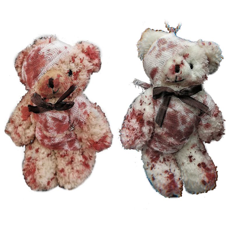 Timi Injured สัตว์หมีสําหรับตุ๊กตาสําหรับพวงกุญแจ Bloody Plush Bear จี้พวงกุญแจสําหรับ
