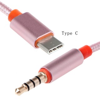 Usb 3 . 1 Type C Male To 3 . 5 mm Male Audio Aux อะแดปเตอร์แปลงสายเคเบิ้ล