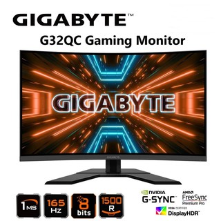 MONITOR (จอมอนิเตอร์) GIGABYTE G32QC-A Gaming Monitor Curve 31.5" VA 1500R 165Hz