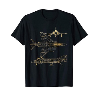 เสื้อยืดครอปเสื้อยืดลําลอง ผ้าฝ้าย แขนสั้น พิมพ์ลาย F-4 Fighter สไตล์ฮิปฮอป แฟชั่นสําหรับผู้ชายS-5XL