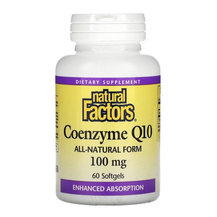 Natural Factors Coenzyme Q10, 100 mg, 60 Softgels