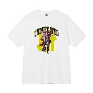 Undefeated เสื้อยืดแขนสั้น ทรงหลวม ลายบาสเก็ตบอลห้าบาร์ สไตล์สตรีท สําหรับผู้ชาย และผู้หญิงแฟชั่น