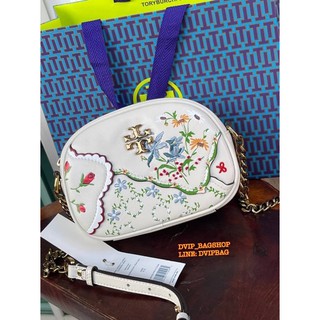 Tory burch kira mixed floral camera bag แท้💯%