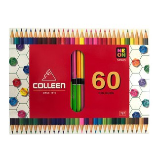 KTS (ศูนย์เครื่องเขียน) ดินสอ สีไม้ COLLEEN 2 หัว 60 สี จำนวน 30 แท่ง