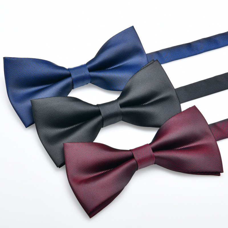 10109SG Mens solid plain Bowtie ธุรกิจ Bowtie party bow tie neckwear