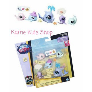 ตุ๊กตา Littlest pet shop Odolphin mommy and babies family set 🐬🐬🐬🐬 ของแท้ ลิขสิทธิ์แท้