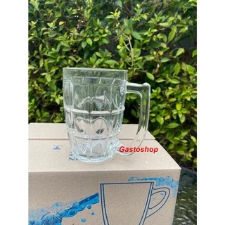 แก้วลายสับปะรด มีหูจับ เบียร์ โอเลี้ยง 14 ออนซ์ (400ml) จัดเซ็ต พร้อมส่ง
