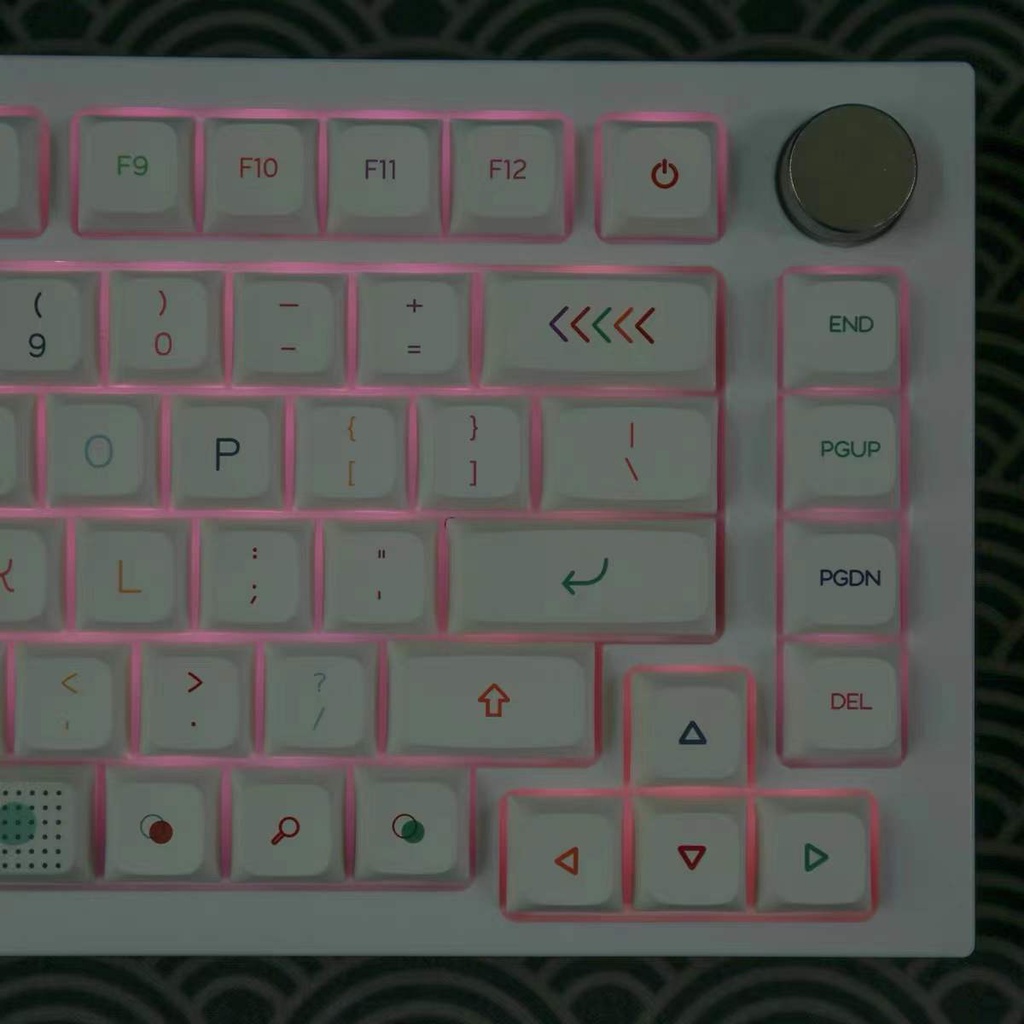ชุดปุ่มกดคีย์บอร์ด ธีมนีออน ไทย เกาหลี คุณภาพดี 68 84 96 100 104 คีย์ 64 71 87 xda Neon thai keycaps pbt keycaps