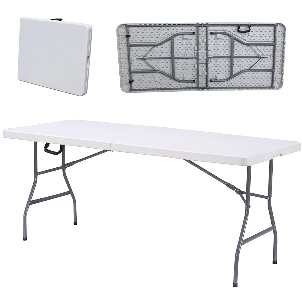Folding Table โต๊ะพับ ขนาดใหญ่ 181x76x74 ซม. อเนกประสงค์ พกพาง่าย แคมป์ปิ้ง ปิคนิค สนาม รุ่น T8