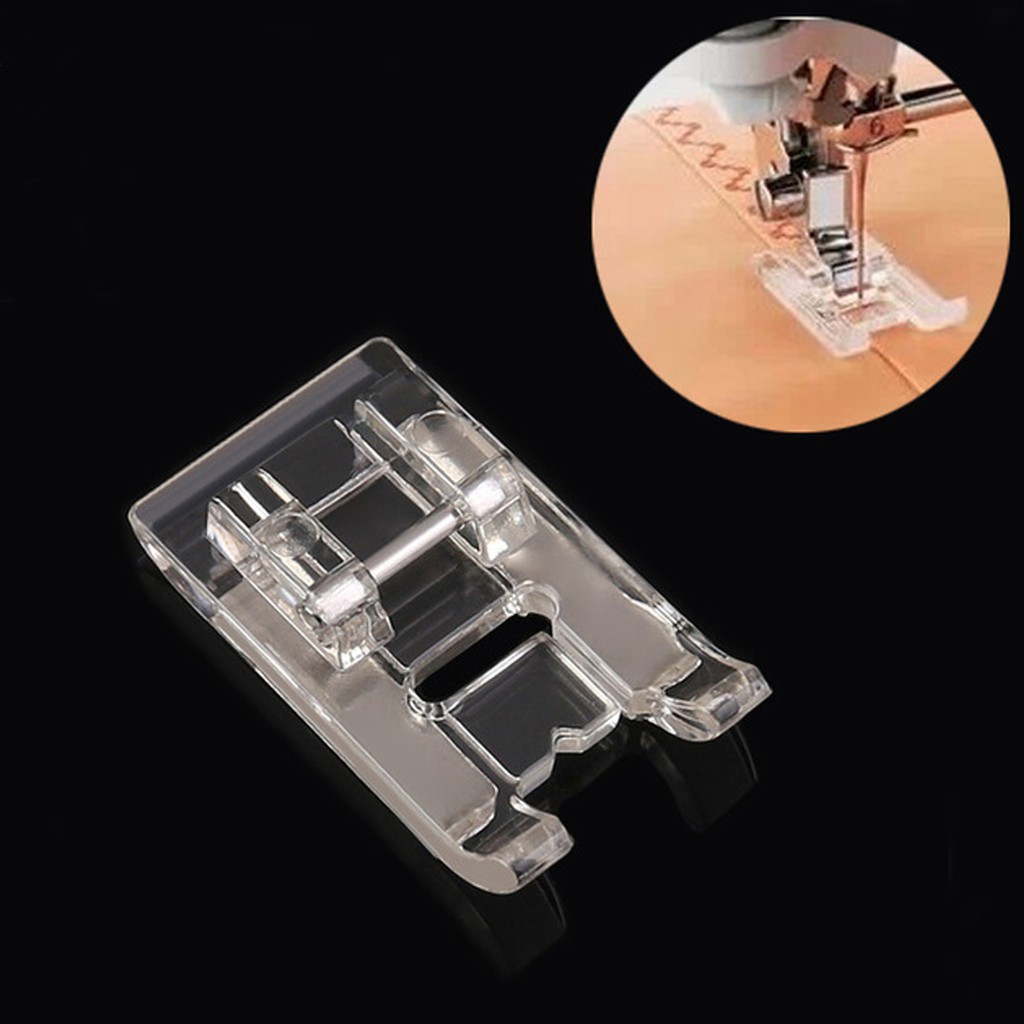 ตีนผีเย็บตะเข็บ ตีนผีใส (ใช้แทนตีนผีธรรมดาได้) สำหรับจักรกระเป๋าหิ้ว Janome/Elvira/Bernette/brother/