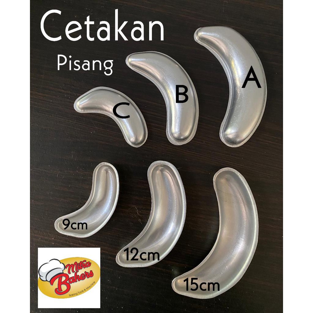 BANANA PAN / BANANA CAKE MOLD CONTAINS 2 ชิ้น (UK 9x2.5 S, 12x2.5 M, 15x2. 5 ลิตร)