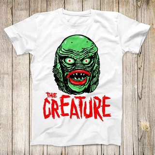 [COD]เสื้อยืดลําลอง แขนสั้น พิมพ์ลาย Creature From The Black Lagoon Film สไตล์เรโทร สําหรับผู้ชาย และผู้หญิง 3041S-5XL