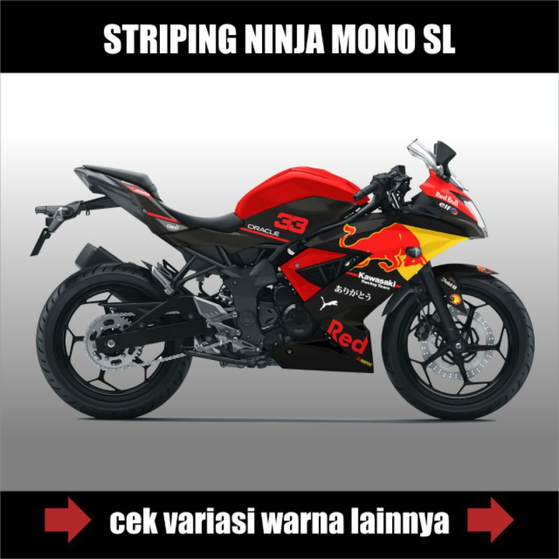 Striping NINJA 250 MONO SL / สติ๊กเกอร์ BODY NINJA 250 MONO SL READBULL