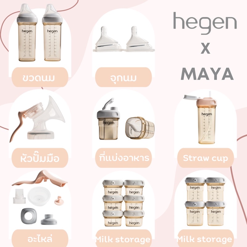 🇸🇬โค้ดMAYAHG40 ลด40% ศูนย์ไทย เคลียร์สต็อก🇸🇬 HEGEN PCTO™ Feeding bottle PPSU ขวดนมhegen จุกนม อะไหล่