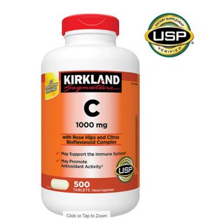 Kirkland ,Vitamin C 1000mg Rose Hips, 500 เม็ด