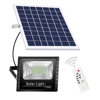 ไฟสปอตไลท์ ไฟโซล่า แสงขาว ไฟโซล่าเซลล์ ไฟสปอร์ตไลท์ 300W 400W Solar Cell Spotlight ไฟสปอตไลท์ ไฟสวน ไฟนอกบ้าน