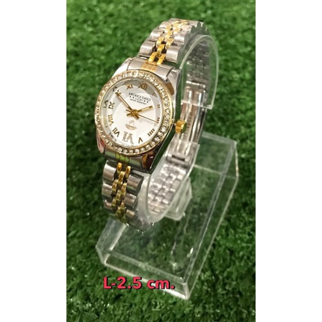 นาฬิกาข้อมือผู้หญิง American Eagle สีทูโทนทอง#118