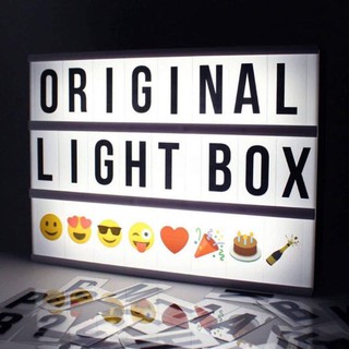 กล่องไฟ ตัวอักษร LED Cinematic Lightbox ขนาด A4 90 ตัวอักษร MyFavoritLight พร้อมสายUSB