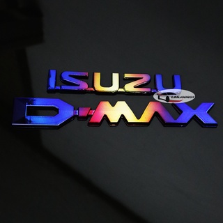 โลโก้ ตัวนูน ISUZU D-MAX ติดท้ายรถกระบะ สีไทเทเนียม สำหรับ All New Isuzu D-MAX 2012-2018