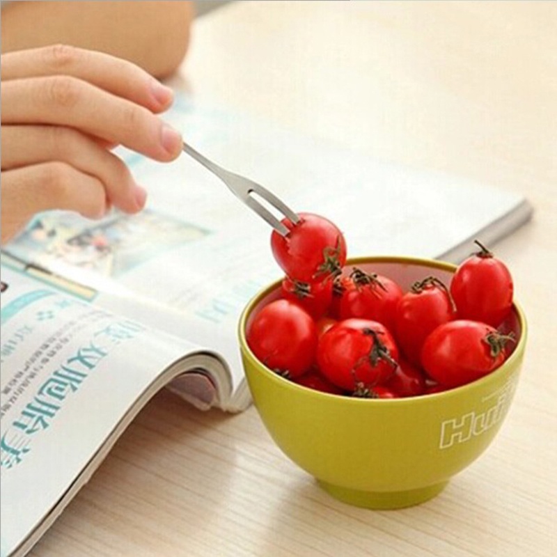 พร้อมส่ง กรุงเทพฯ  ส้อมจิ้ม ผลไม้ ขนม สแตนเหล็ก ส้อม  #K090 20113 lemo ราคา ถูกที่สุด ดีลบีเคเค แกลเลอรีภาพที่ 2