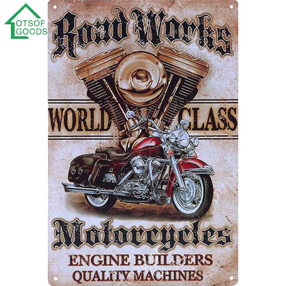 Lotsofgoods Motorcycle Plate Vintage Metal Signs Tin Signs Poster Decor Tin Sign Classic Plaque 