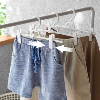 Dear Home ไม้แขวนกางเกงมีที่หนีบ ที่หนีบเสื้อสามารถแขวนต่อกันได้ประหยัดพื้นที่ ไม้หนีบผ้า