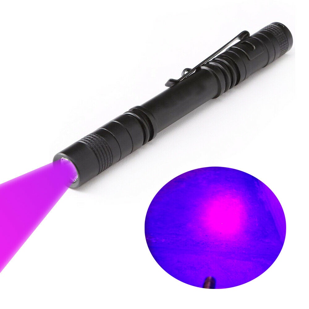 395nm ประเภทปากกา UV ไฟฉายอัลตราไวโอเลต Blacklight UV Inks กาว Curing Light