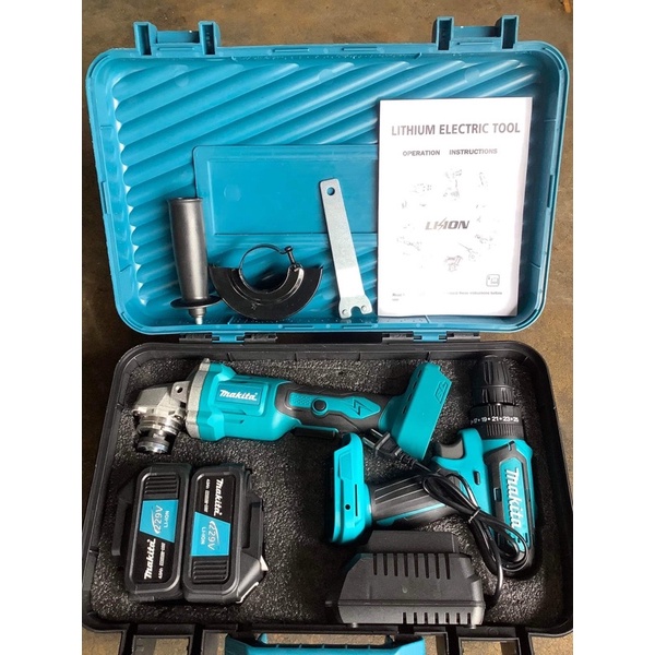 Makita หินเจียไร้สาย+สว่านไร้สายMakita🔥หินเจียมอเตอร์บัสเลส🔥(งานเทียบในชุดแพ็คคู่)💥💥 229V คุ้มสุดคุ้ม - รูปที่ 2