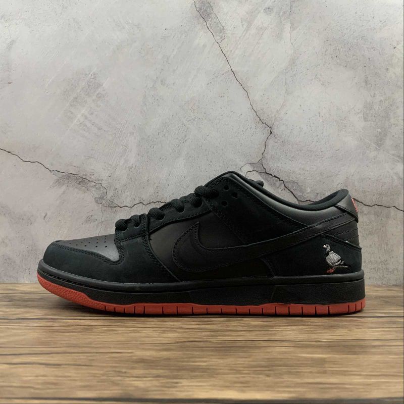 sb dunk low pro black pigeon