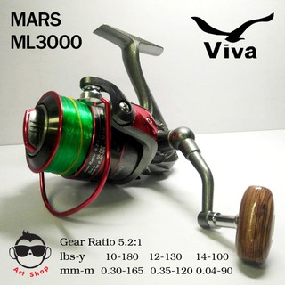 รอกสปินนิ่ง Viva ML3000 สีเทา พร้อมเอ็น