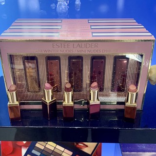 Estee Lauder 100% exclusive holiday gift set เซ็ตลิปมินิ 5 แท่ง ของแท้💯💯จากช็อป เซ็ตของขวัญ limited ปี2020 ส่งท้ายปี