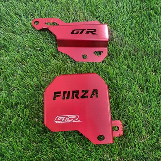 ฝาครอบคอยล์ไฟ+ครอบสายดิส (GTR)  อลูมิเนียม Forza300/350 สีแดง รหัสสินค้า 044008