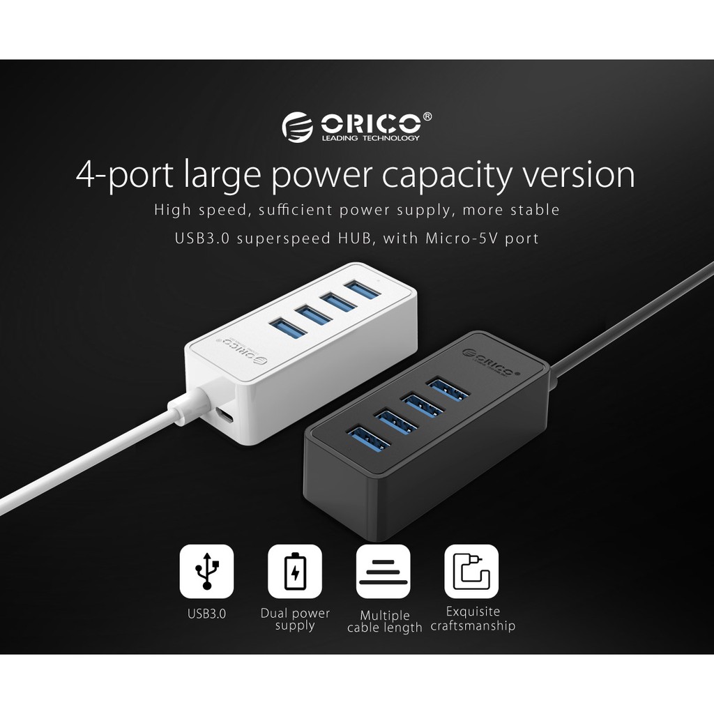 ORICO W5P-U3-100 USB 3.0 HUB 4 PORT SUPER SPEED