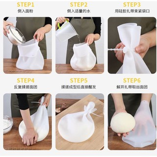 Silicone bag kneading dough ถุงซิลิโคนนวดแป้งไม่มีหก