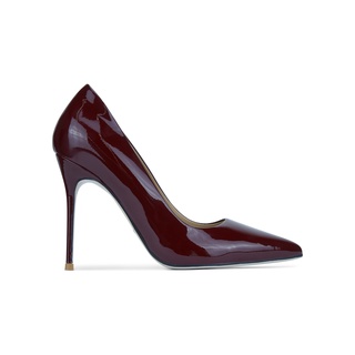 SHU CELEB HEELS 4" IN MILAN GLOSSY BURGUNDY รองเท้าส้นสูง