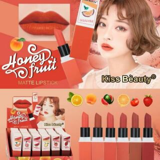 ลิปหมุนผลไม้แมท🍓🍒คิสบิวตี้6แท่ง150