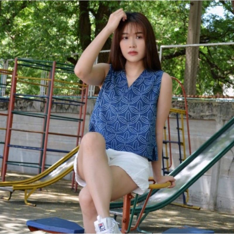 แบบใหม่สุดคูล ดูดี ผ้าฝ้ายเยื่อไผ่จากเชียงใหม่ เย็บตะเข็บคู่หน้า