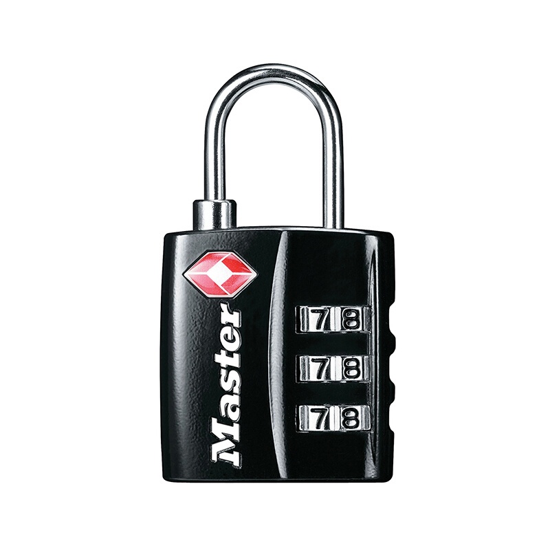 🔥แนะนำ!! กุญแจคล้องกระเป๋าระบบรหัส Master Lock TSA 4680EURDBLK 30มม ดำ 🚚พิเศษ!!✅