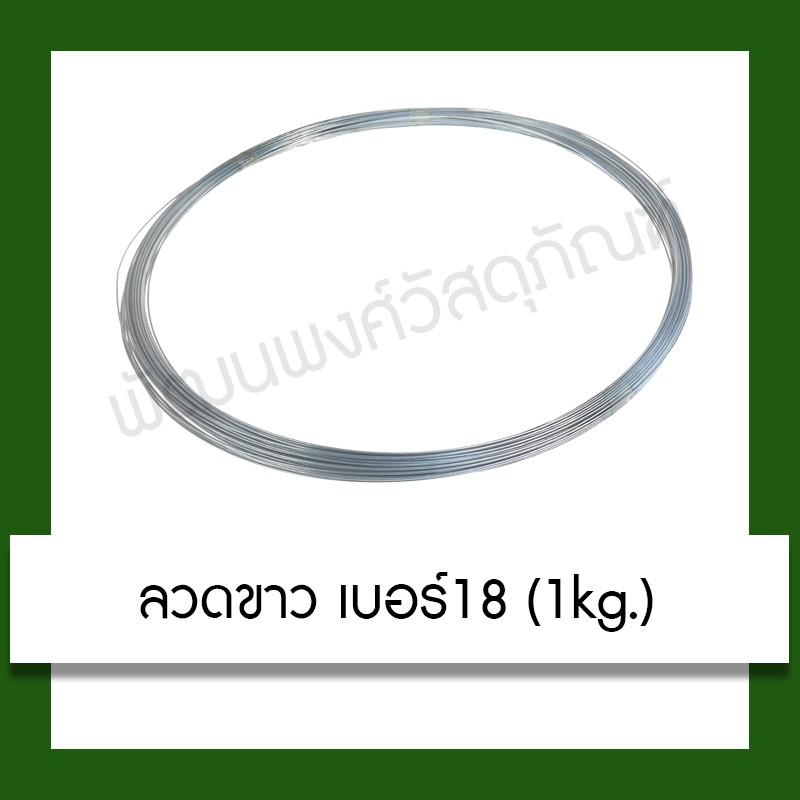 ลวดขาว ลวดชุบสังกะสี เบอร์ 18 (1 กก.) ลวดสังกะสี ลวดชุบ