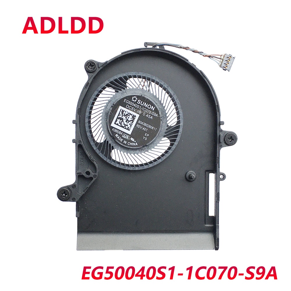 พัดลมระบายความร้อนแล็ปท็อป EG50040S1-1C070-S9A DC5V 0.45A 6043B0260611 4พิน