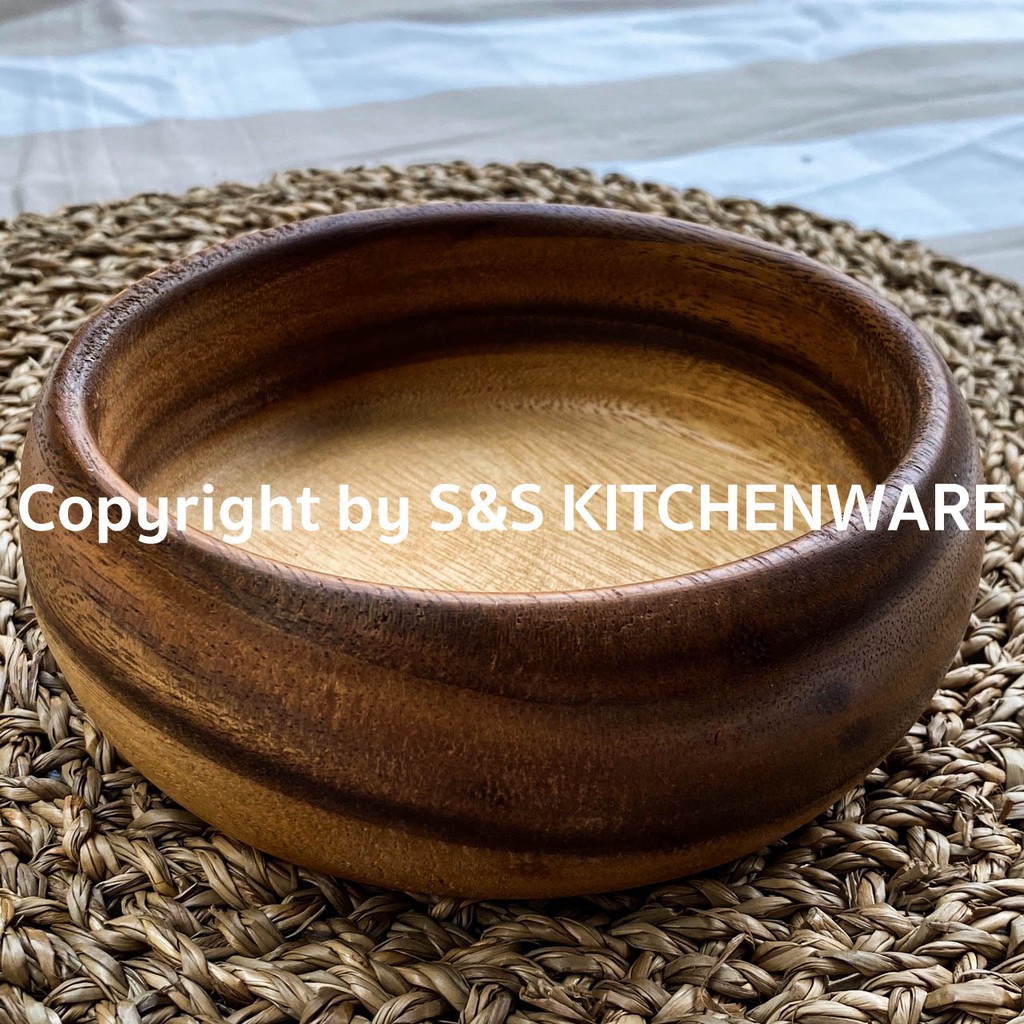 ชามกลมไม้จามจุรี (ไม้ชิ้นเดียว) ขนาด5.5x2" by BG WOOD STUDIO