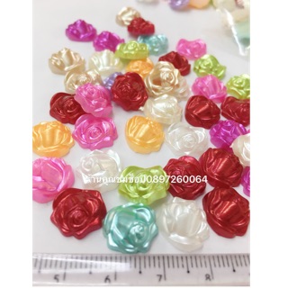 มุกกุหลาบคละสีสวยขนาดประมาณ 1เซนแพค 20ชิ้น ราคา30 บาท