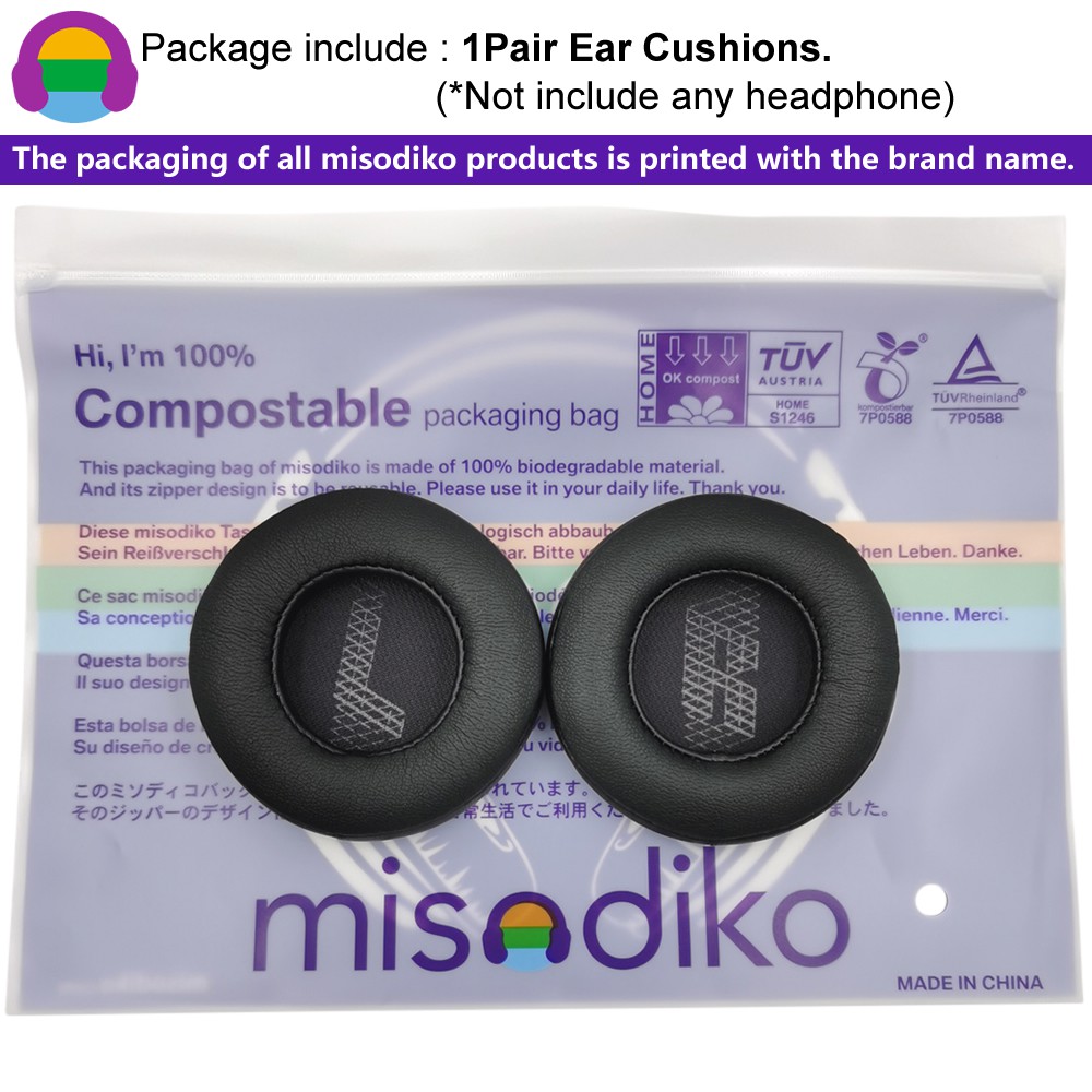 Misodiko แผ่นฟองน้ํารองหูฟังสําหรับ Jbl Live 400BT หูฟัง #8
