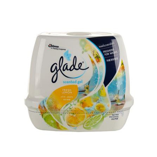 เจลปรับอากาศ GLADE SCENTED 180 กรัม กลิ่นมะนาว ให้ความหอมสดชื่นยาวนาน และกลบกลิ่นอันไม่พึงประสงค์