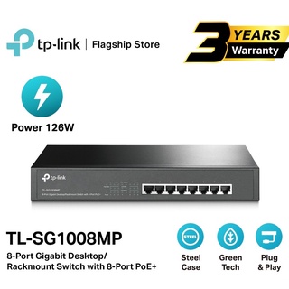 SWITCH HUB (สวิตซ์ฮับ) TP-LINK (TL-SG1008MP) 8 Port PoE Gigabit รับประกัน LT