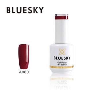 สีเจล Bluesky gel polish A80 สีแดง