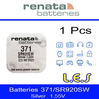 ถ่านกระดุม Renata 371 / SR920SW Watch Battery Button Coin Cell